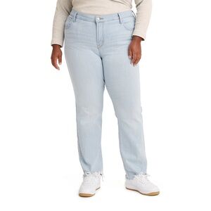 Levi’s light wash 724 high rise straight leg jeans size 24W